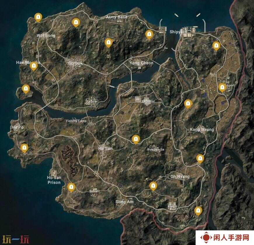 PUBG全地图密室位置汇总 密室分布点位高清图解