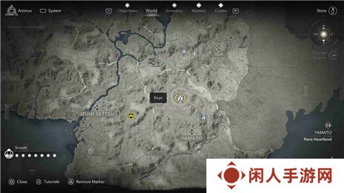 刺客信条影大和秘钥位置 