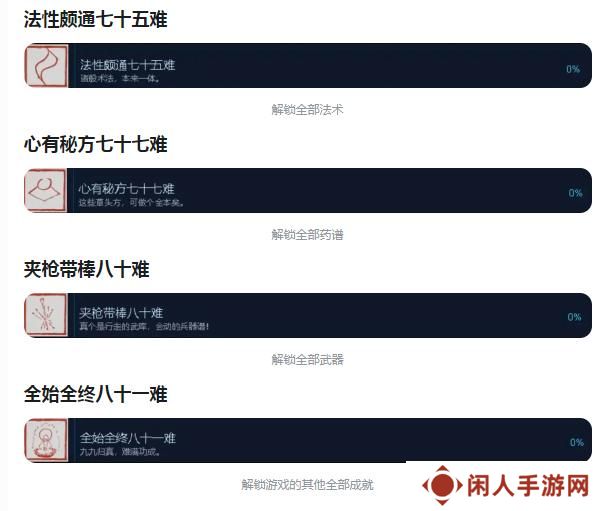 黑神话悟空全始全终八十一难成就怎么获得 全白金成就解锁方法