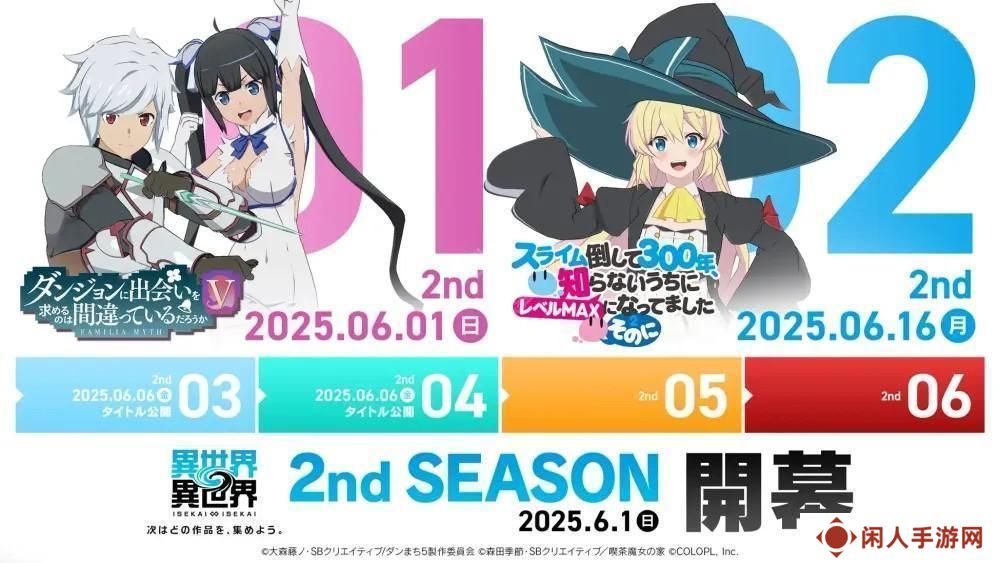 《异世界∞异世界》公开「2nd SEASON」作品情报 《地下城邂逅 第五季》《持续狩猎史莱姆三百年 第二季》